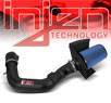Injen® Power-Flow Cold Air Intake (Wrinkle Black) - 06-08 Lincoln Mark 5.4L V8 (w⁄ Heat Shield)