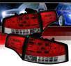Sonar® LED Tail Lights (Red⁄Clear) - 06-08 Audi A4 4dr (Gen 2)