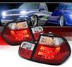 Sonar® LED Tail Lights (Red/Clear) - 02-05 BMW 328i E46 4dr Sedan (w/ Strip Style)