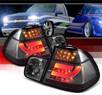 Sonar® LED Tail Lights (Smoke) - 02-05 BMW 325i E46 4dr Sedan (w⁄ Strip Style)