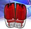 Sonar® LED Tail Lights (Red/Clear) - 08-13 Ford F450 F-450 Super Duty