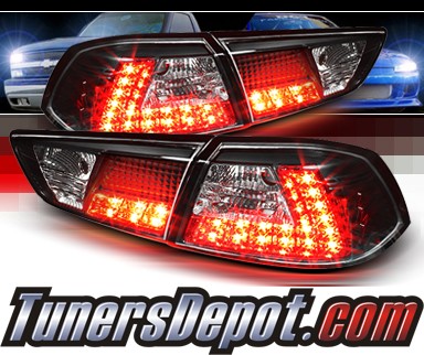 Sonar LED Tail Lights Black 0811 Mitsubishi Lancer Evolution EVO X 