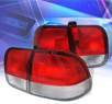 Sonar® Euro Tail Lights (Red⁄Clear) - 96-98 Honda Civic 4dr.
