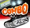 HID Xenon + Sonar® Halo Projector Headlights - 95-98 BMW 740il E38