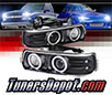 Sonar® CCFL Halo Projector Headlights (Black) - 99-02 Chevy Silverado