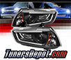 Sonar® Light Bar DRL Projector Headlights (Black) - 11-14 Dodge Charger (w⁄ HID Only)