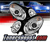 Sonar® Projector Headlights (Chrome) - 03-06 Mercedes Benz E500 4dr/Wagon W211