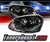 Sonar® DRL LED Projector Headlights (Black) - 06-09 VW Volkswagen Jetta (w⁄ HID Only)