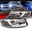 Sonar® DRL LED Projector Headlights - 02-05 Audi A4 Exc. Cabrio, Quattro
