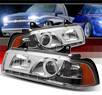 Sonar® DRL LED Projector Headlights - 92-98 BMW 328i E36 4dr.