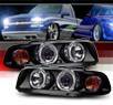 Sonar® Halo Projector Headlights (Black) - 99-01 BMW 740iL E38