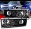 Sonar® Projector Headlights (Black) - 88-98 GMC Full Size Pickup