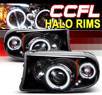 Sonar® CCFL Halo Projector Headlights (Black) - 97-04 Dodge Dakota