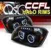 Sonar® CCFL Halo Projector Headlights (Black) - 05-07 Dodge Magnum