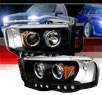 Sonar® LED Halo Projector Headlights (Black) - 03-05 Dodge Ram Pickup