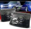 Sonar® Halo Projector Headlights (Black) - 98-00 Ford Ranger