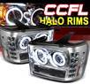 Sonar® LED CCFL Halo Projector Headlights - 07-13 GMC Sierra (Incl. Denali & Hybrid)