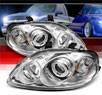 Sonar® Halo Projector Headlights - 99-00 Honda Civic w/ Amber Reflector