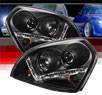 Sonar® DRL LED Projector Headlights (Black) - 04-09 Hyundai Tucson