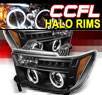 Sonar® LED CCFL Halo Projector Headlights (Black) - 08-13 Toyota Sequoia