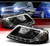 Sonar® DRL LED Projector Headlights (Black) - 01-05 VW Volkswagen Passat