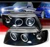 Sonar® Halo Projector Headlights (Black) - 97-00 VW Volkswagen Passat B5