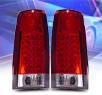 KS® LED Tail Lights (Red/Clear) - 88-98 Chevy Full Size Pickup