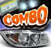 HID Xenon + KS® CCFL Halo Projector Headlights (Chrome) - 07-08 BMW 328xi 4dr E90/E91