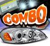 HID Xenon + KS® CCFL Halo Projector Headlights (Chrome) - 06-07 Chevy Monte Carlo
