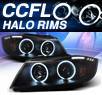 KS® CCFL Halo Projector Headlights (Black) - 06-08 BMW 323i 4dr E90