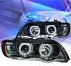 KS® DRL LED Halo Projector Headlights (Black) - 00-03 BMW X5 E53