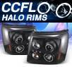 KS® CCFL Halo LED Projector Headlights (Black) - 02-06 Cadillac Escalade (w/ OEM HID Only)