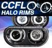 KS® CCFL Halo Projector Headlights (Black) - 08-13 Dodge Challenger with stock HID