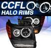 KS® CCFL Halo Projector Headlights (Black) - 07-11 Dodge Nitro (w⁄LED Bumper Lights)