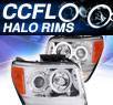 KS® CCFL Halo Projector Headlights (Chrome) - 07-11 Dodge Nitro (w⁄LED Bumper Lights)