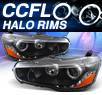 KS® DRL LED CCFL Halo Projector Headlights (Black) - 08-12 Mitsubishi Lancer (w/o Stock HID)