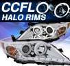 KS® DRL LED CCFL Halo Projector Headlights (Chrome) - 10-11 Toyota Camry