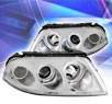 KS® LED Halo Projector Headlights (Chrome) - 01-05 VW Volkswagen Passat (Gen 2)