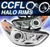 KS® CCFL Halo Projector Headlights (Chrome) - 11-13 Hyundai Elatra