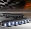 TD® Universal 8 LED DRL Driving Lights (Super White) - Black 6.25