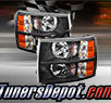 TD® Crystal Headlights (Black) - 07-14 Chevy Silverado 2500HD/3500HD