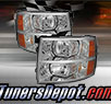 TD® Crystal Headlights (Chrome) - 07-14 Chevy Silverado 2500HD/3500HD