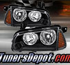 TD® Crystal Headlights + Corner Lights Set (Black) - 05-10 Dodge Charger