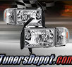 TD® Crystal Headlights + Corner Lights Set (Chrome) - 94-02 Dodge Ram Pickup 2500/3500