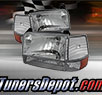 TD® Crystal Headlights + Corner + Bumper Lights Set (Chrome) - 92-96 Ford F-150 F150