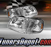 TD® Crystal Headlights + Corner Lights Set (Chrome) - 98-03 Ford F-150 F150