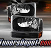TD® Crystal Headlights + Bumper Lights Set (Black) - 99-04 Ford F-450 F450 Super Duty