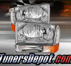 TD® Crystal Headlights + Bumper Lights Set (Chrome) - 99-04 Ford Excursion