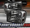 TD® 1pc Harley Style LED Crystal Headlights (Smoke) - 99-04 Ford F-350 F350 Super Duty