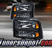 TD® DRL LED Crystal Headlights (Black) - 05-07 Ford F-250 F250 Super Duty